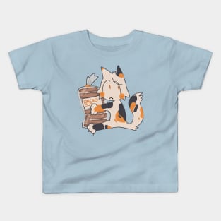 Cat With Bread Kids T-Shirt